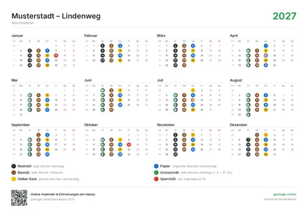 Jahresübersicht quer